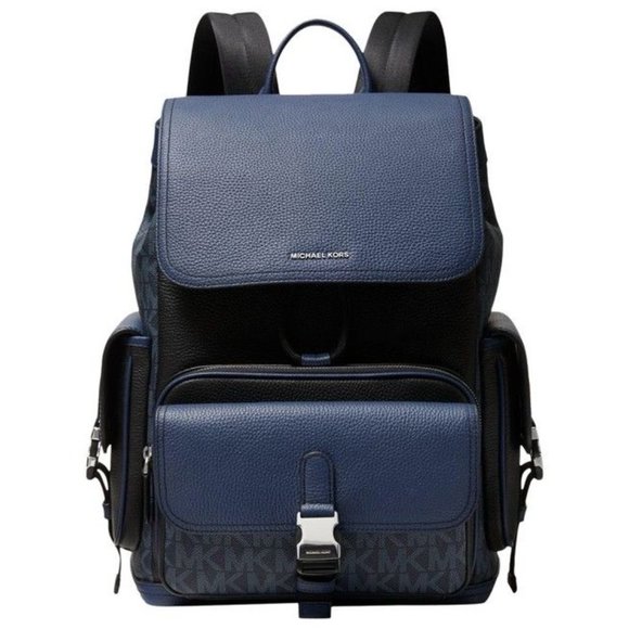 Michael Kors Other - Michael Kors Hudson Logo And Rucksack Admiral Mlti Leather Backpack